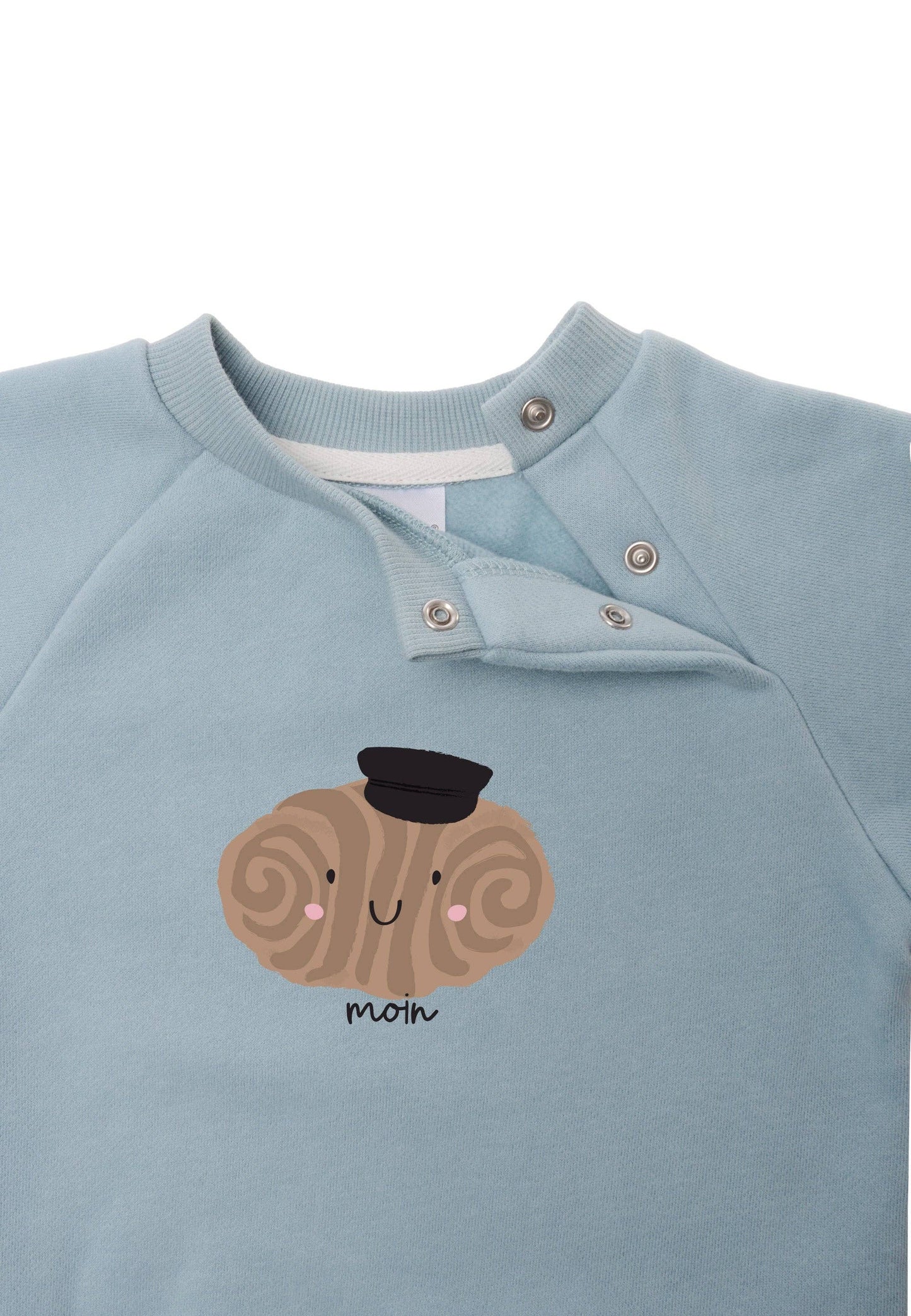 Lilliput Sweatshirt in hellblau mit Print "Franzbrötchen"