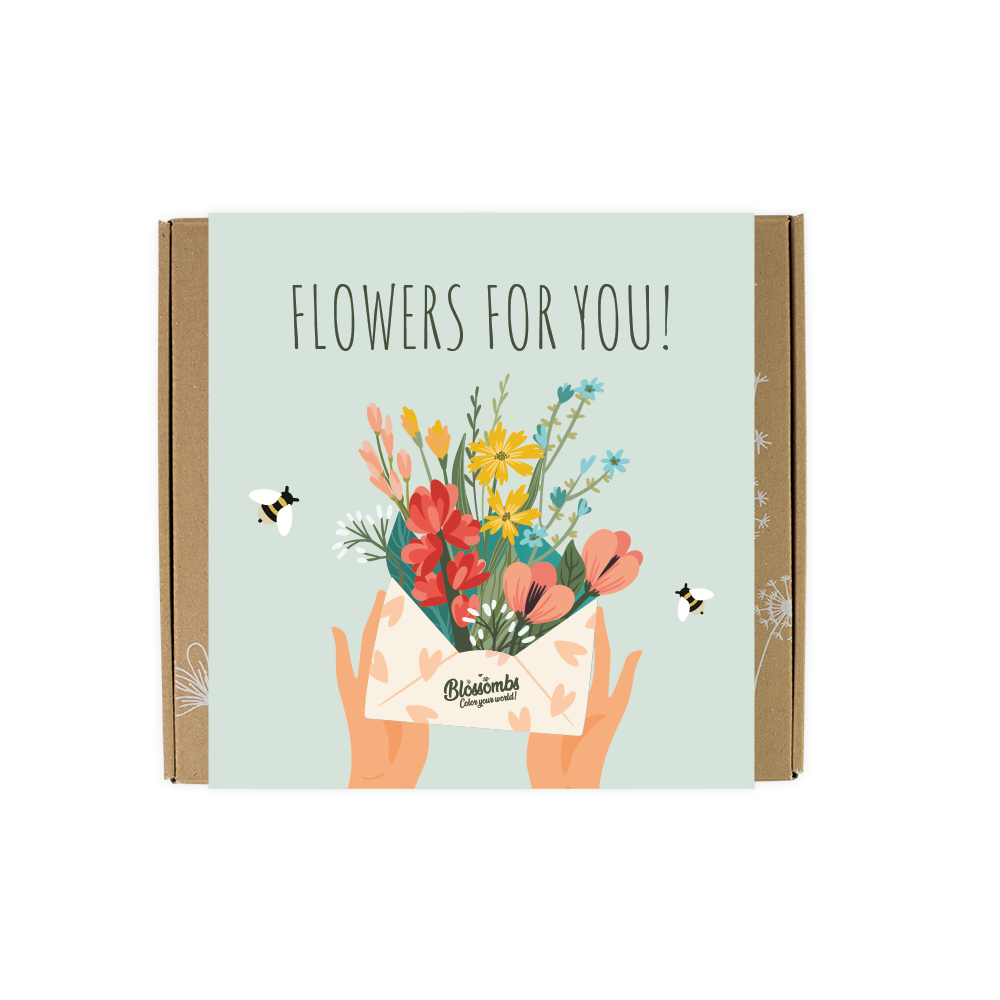 Blossombs Geschenkbox Mittel "Blumen für dich"