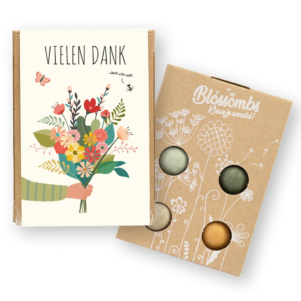 Blossombs Saatkugeln 4er Geschenkbox - Vielen Dank