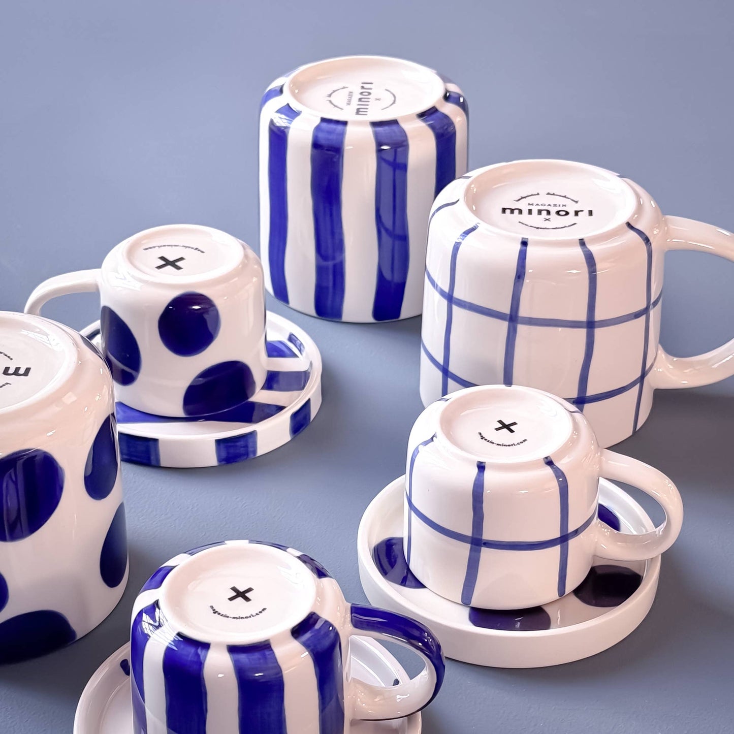Vase Grid - mare blue