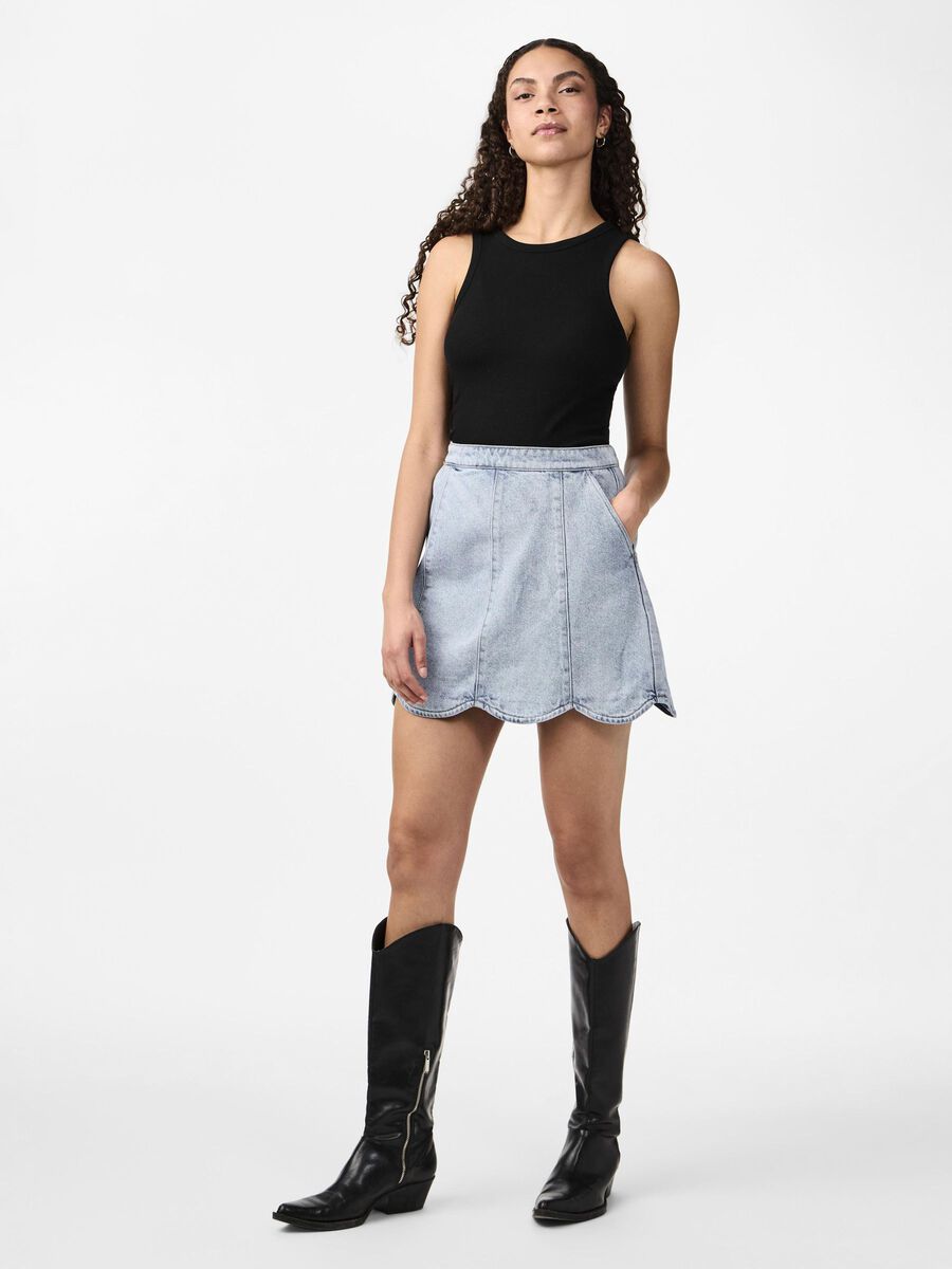 YAS Scallop Denim-Rock