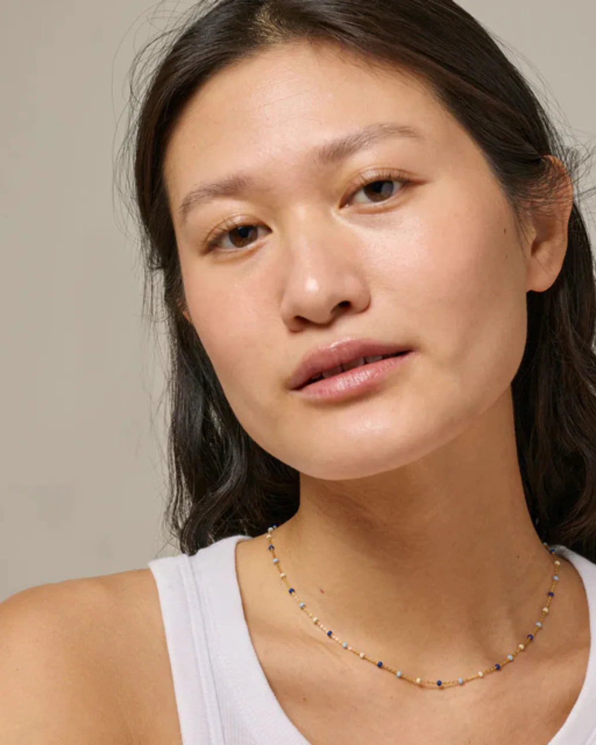 Enamel Kette Lola - Gold - Marine