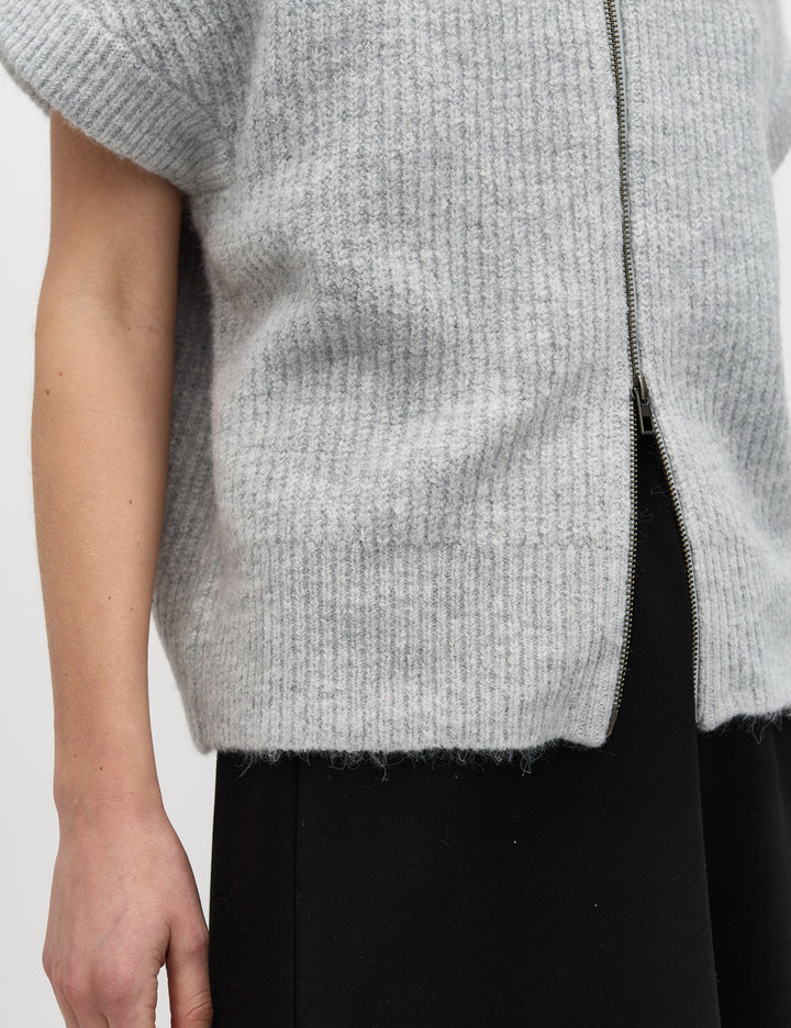 mbym Roselina Strickjacke Light Grey Melange
