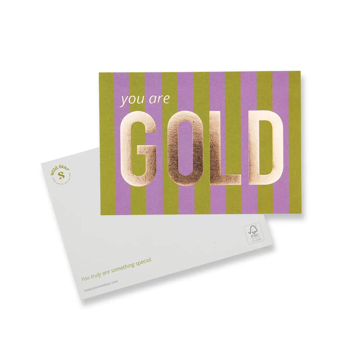 Postkarte │Roségold │Du bist Gold