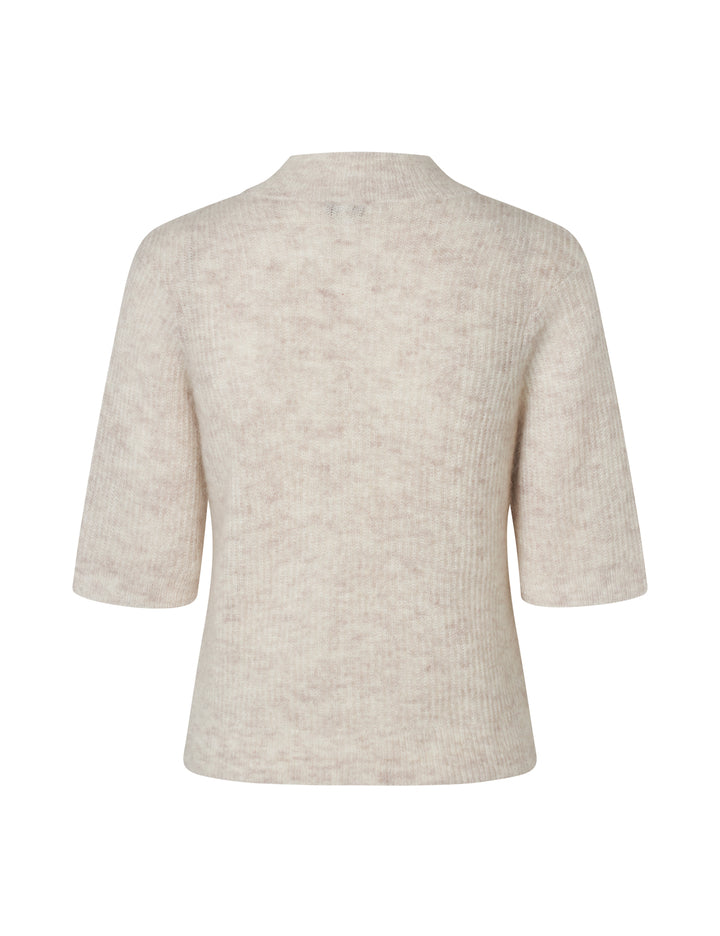 mbym Carla Pullover 3/4 Arm - Oat Melange
