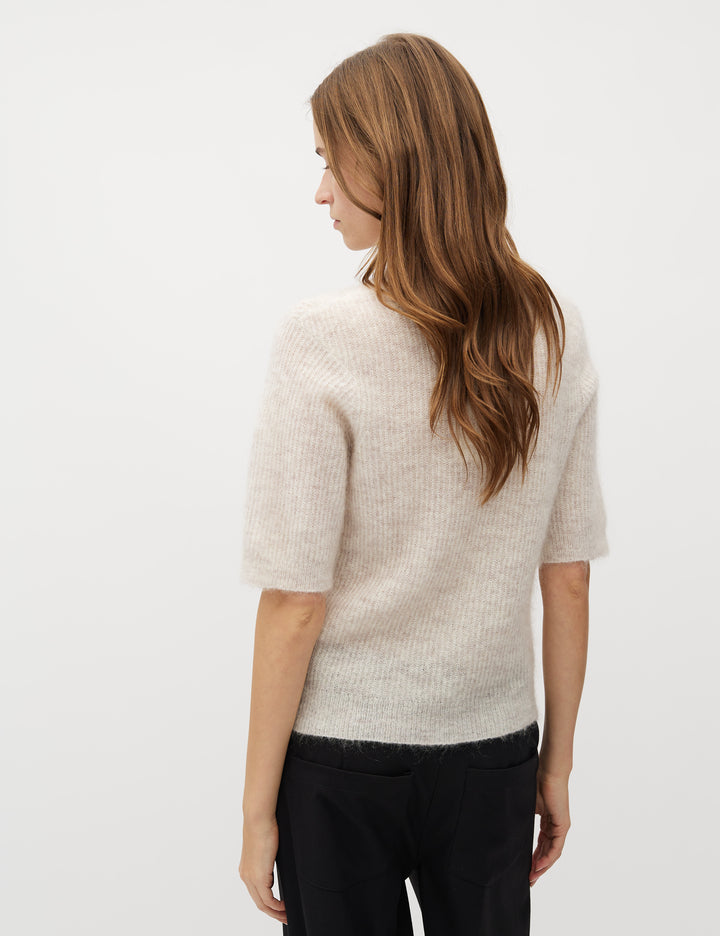 mbym Carla Pullover 3/4 Arm - Oat Melange