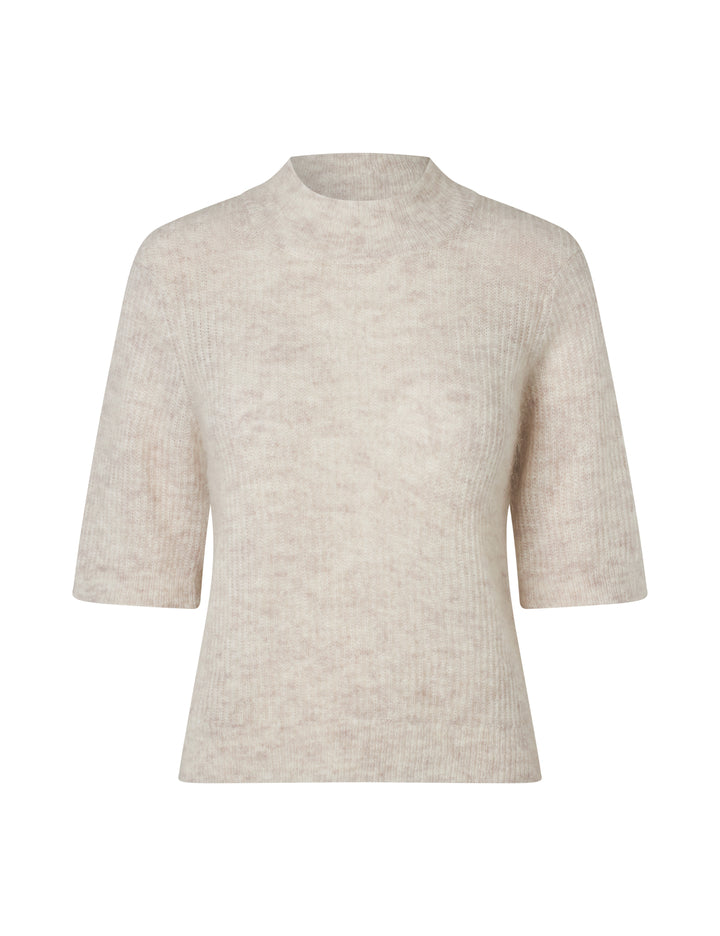 mbym Carla Pullover 3/4 Arm - Oat Melange