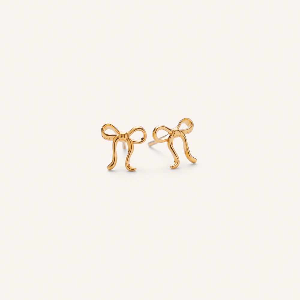 Pernille Corydon Ohrstecker Bow - Gold
