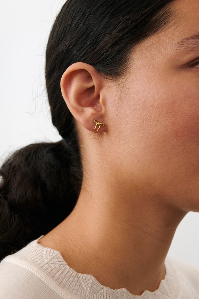 Pernille Corydon Ohrstecker Bow - Gold