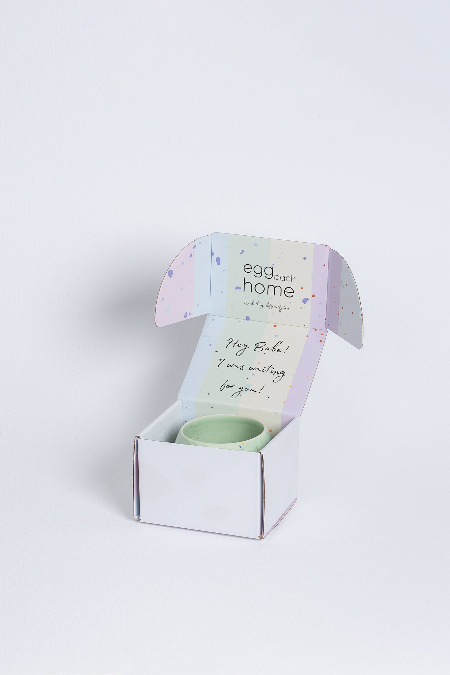 Egg Back Home Party Ball Cup 500ml, hvid