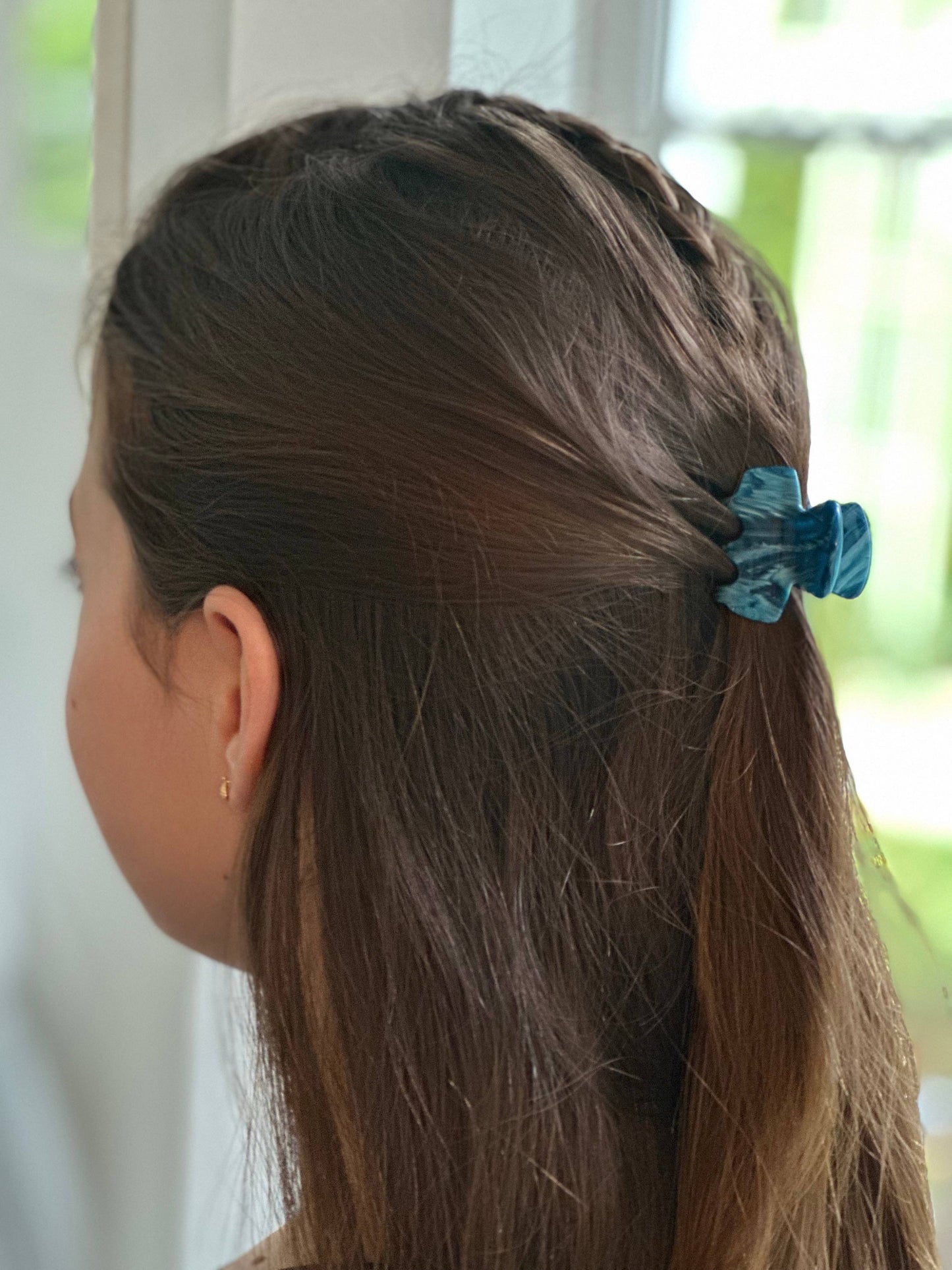 Haarklammer Klein Roter Glitzer