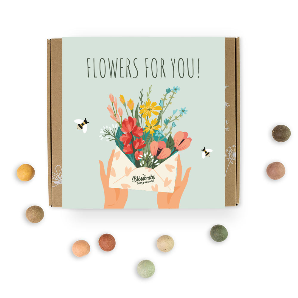 Blossombs Geschenkbox Mittel "Blumen für dich"