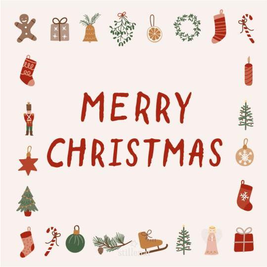 Ib Laursen Papier-Servietten - Merry Christmas
