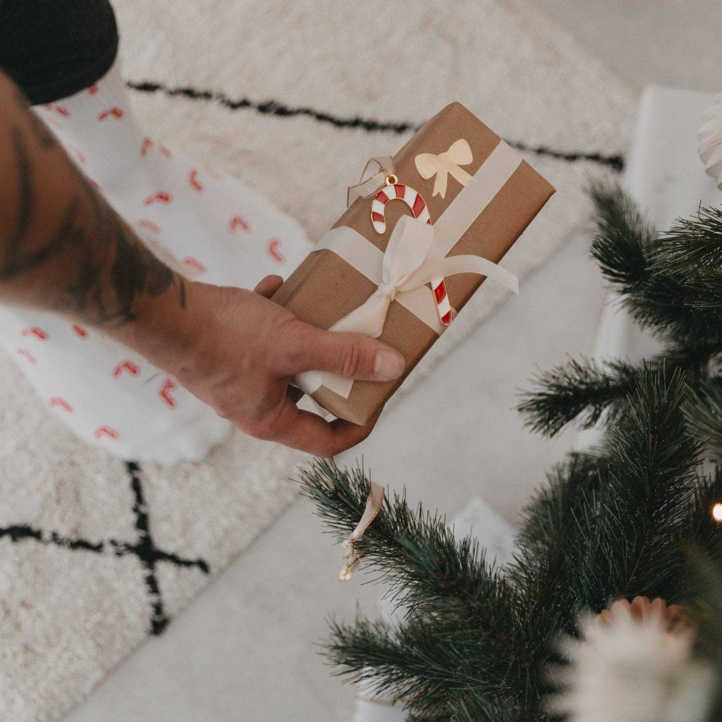 Eulenschnitt Socken Zuckerstange