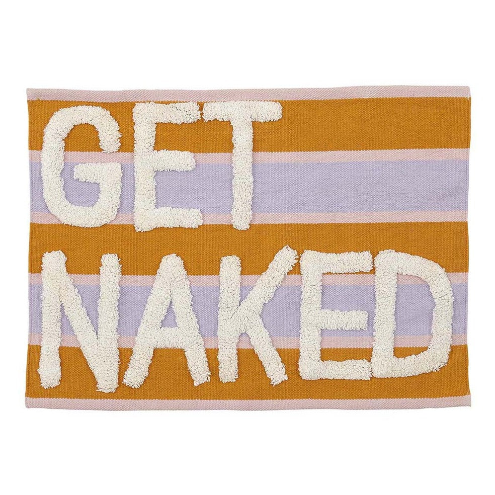 liv interior Badematte aus Biobaumwolle Get Naked, 55x80cm - Orange/Lila