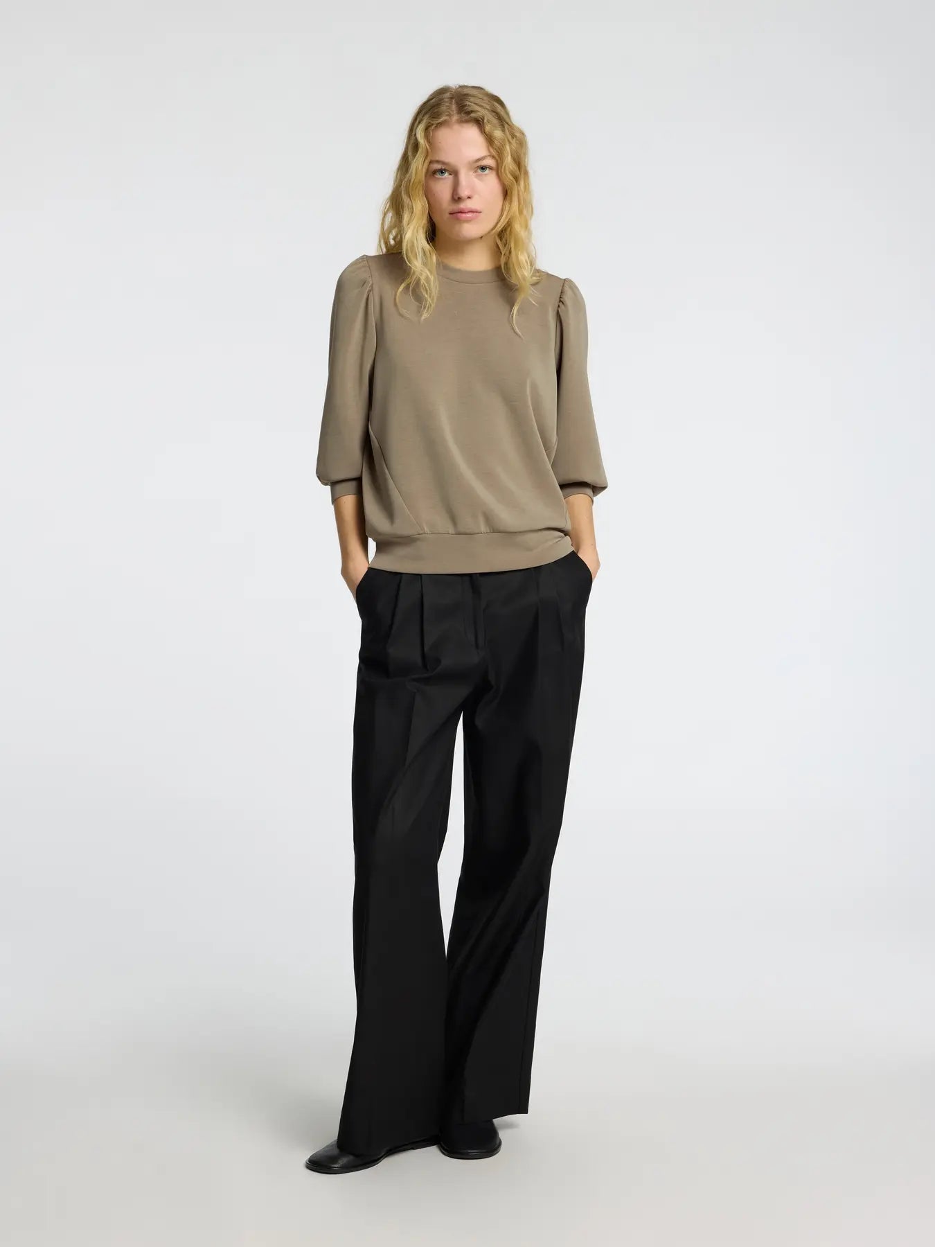 Selected Femme Tenny Sweat Top - Vetiver