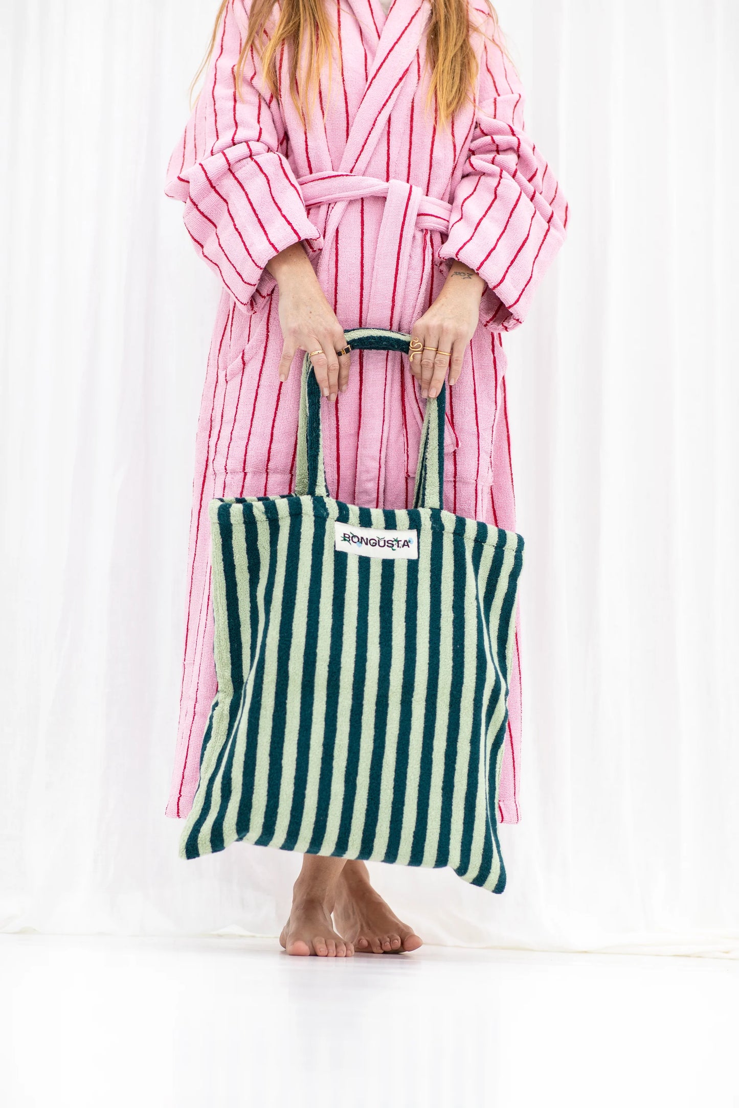 Bongusta Tote Bag Naram Seafoam & Deep Teal