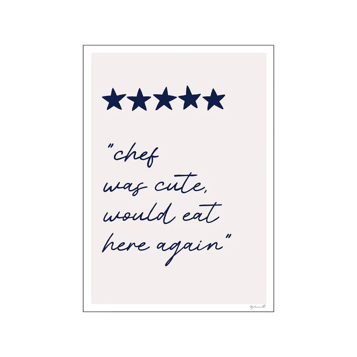 Poster & Frame Kunstdruck Chef Was Cute - A5