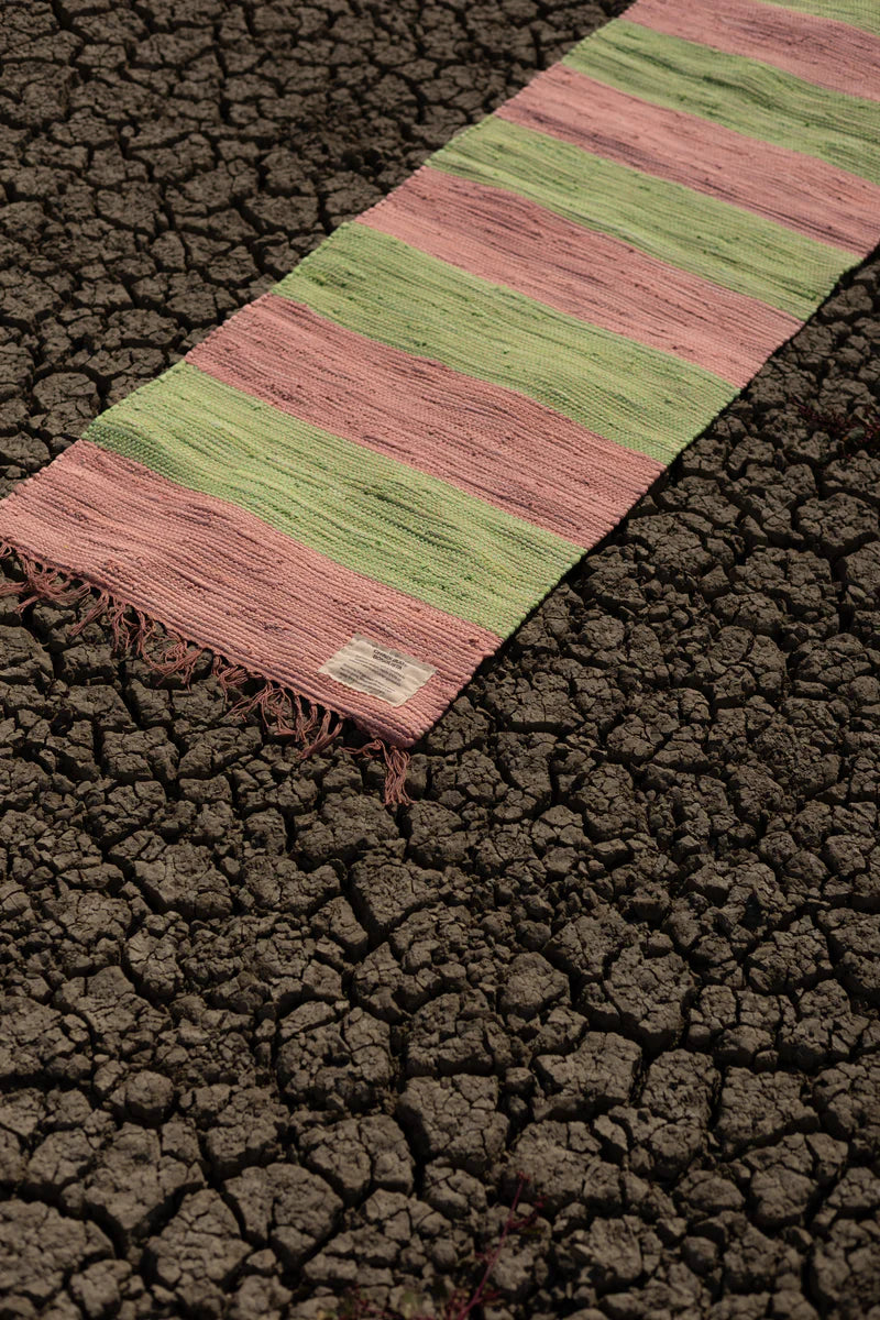 Bongusta Chindi Rug 60x90cm Bubble Gum & Bright Green