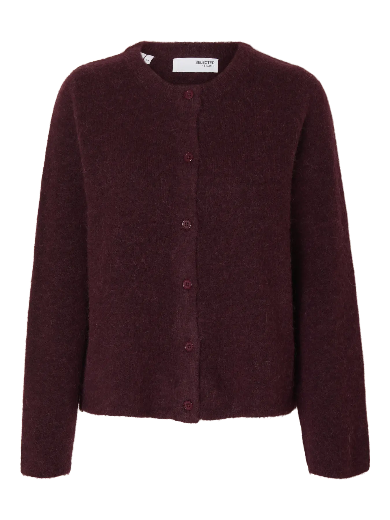 Selected Femme Lulu New Strickjacke - Fig Melange