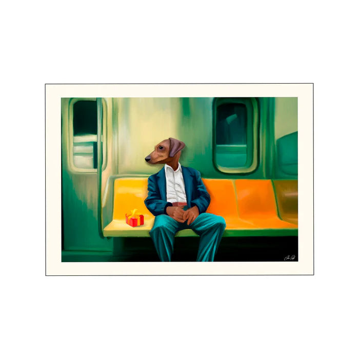 Poster & Frame Kunstdruck Noah on the subway 30x40cm - mit Rahmen