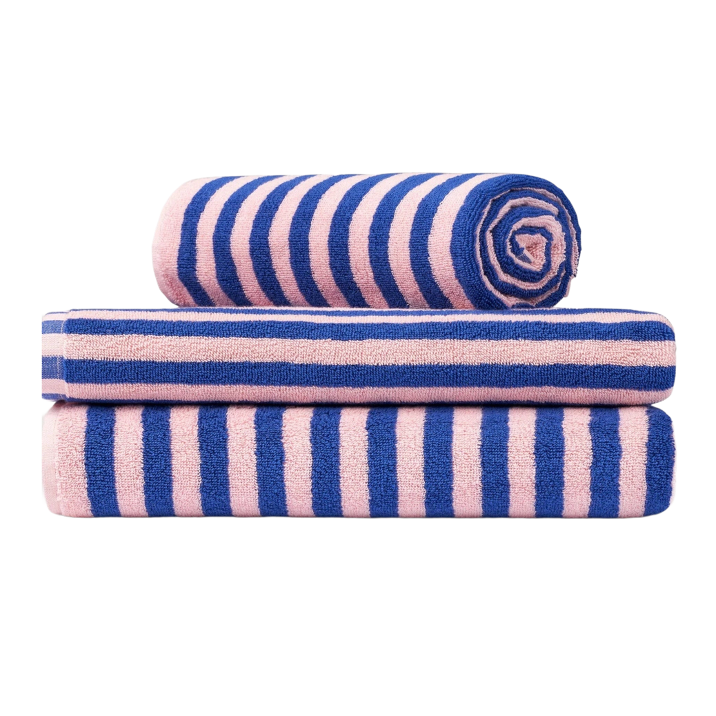 Bongusta guest towel Naram 50x80cm - Dazzling Blue & Rose