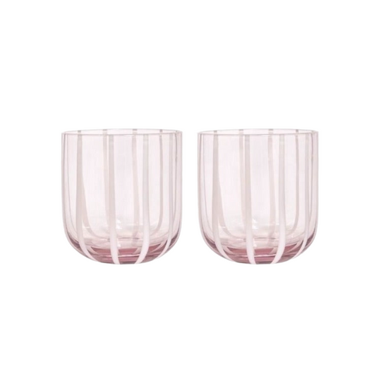 OYOY Mizu glas rose sæt med 2