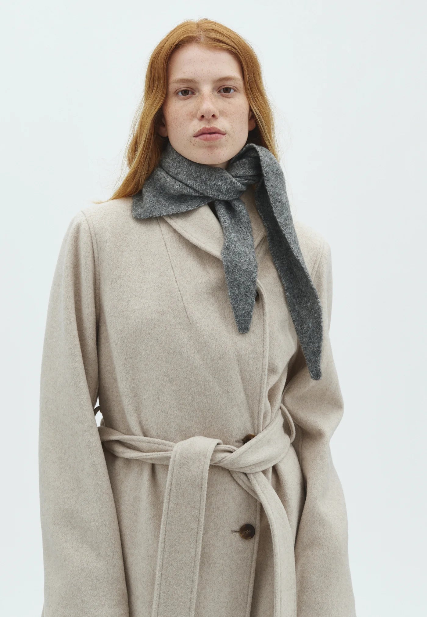 mbym Zigiette Schal - Medium Grey Melange
