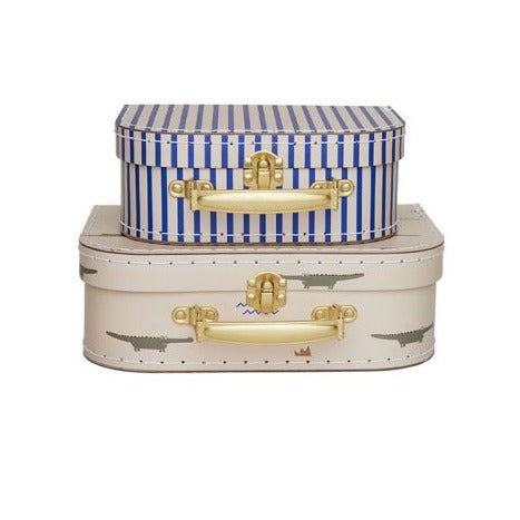 OYOY children's suitcase set Crocodile & Stripe