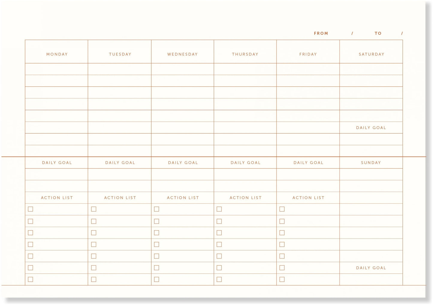 A-Journal Desk Planner - Linen