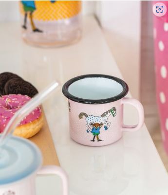 Muurla Emaille-Becher Pippi Langstrumpf & das Pferd - 150ml
