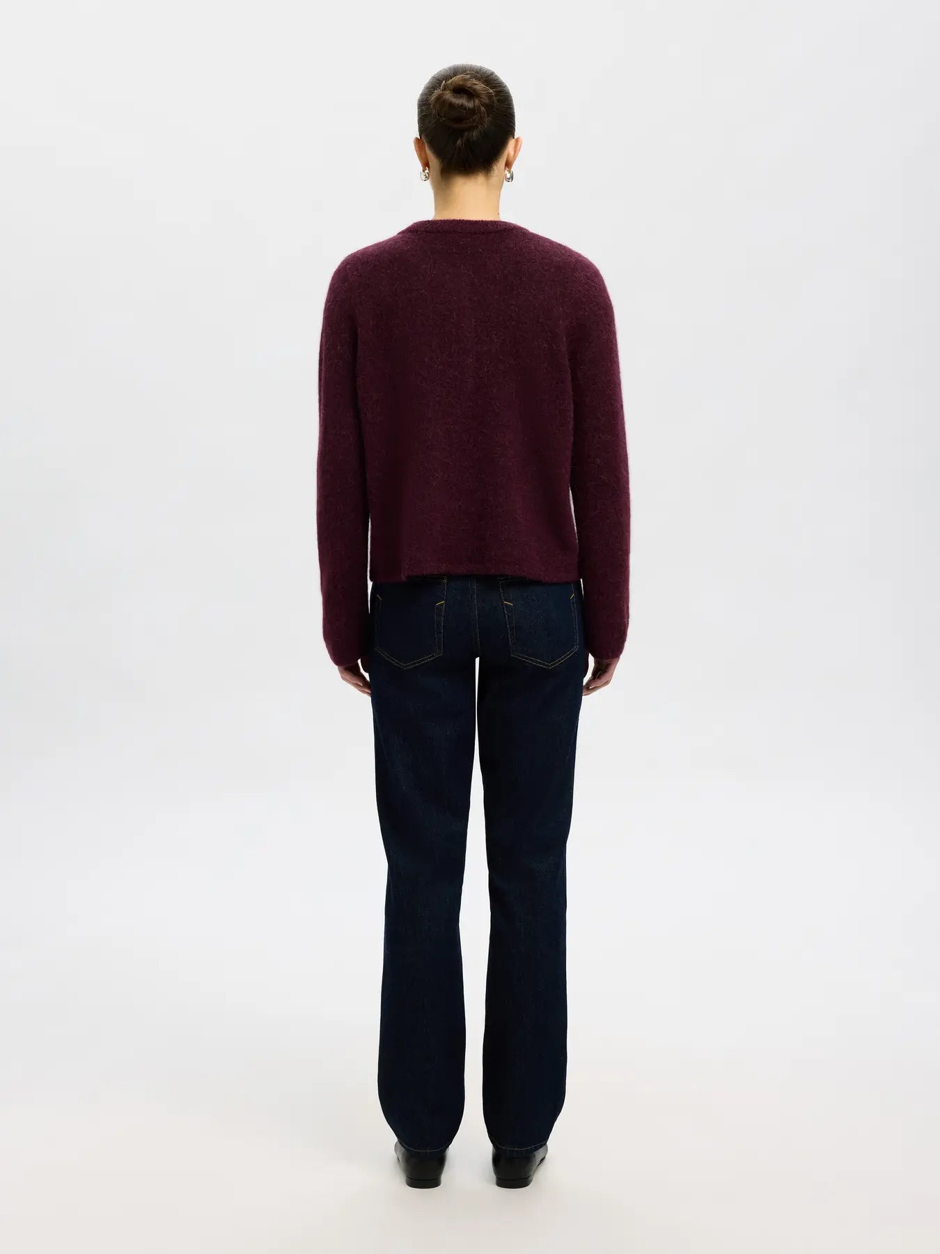 Selected Femme Lulu New Strickjacke - Fig Melange