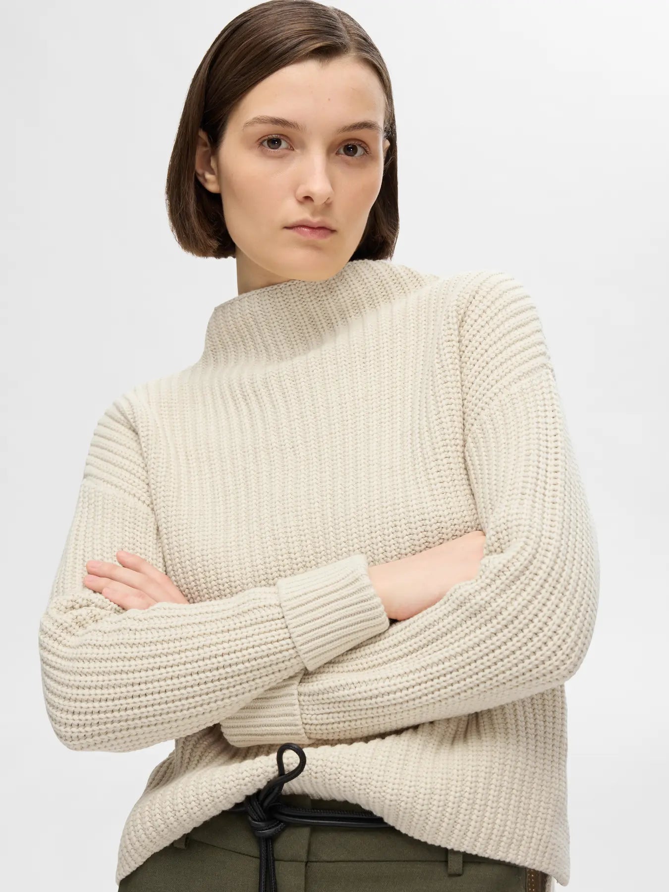 Selected Femme Selma Strickpullover - Birch