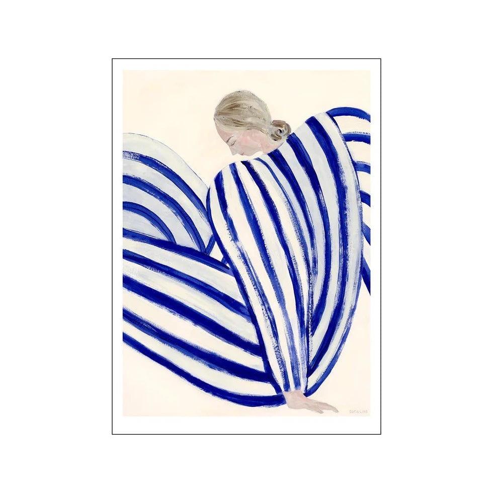 Poster & Frame Kunstdruck Blue Stripes at Concorde 30x40cm