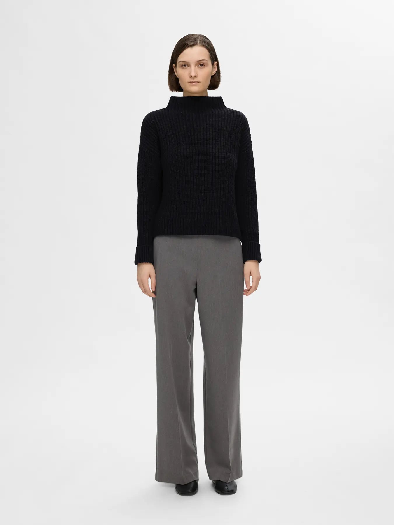 Selected Femme Selma Strickpullover - Black