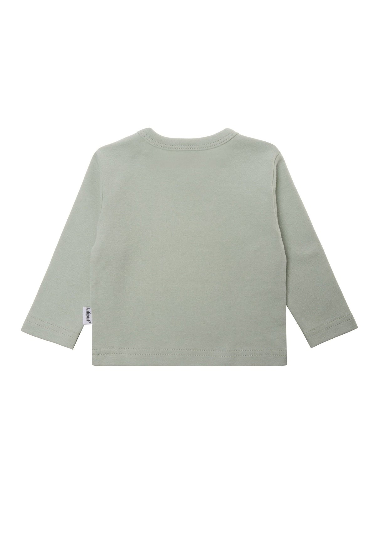 Langarmshirt in schilf mit Print Croissant