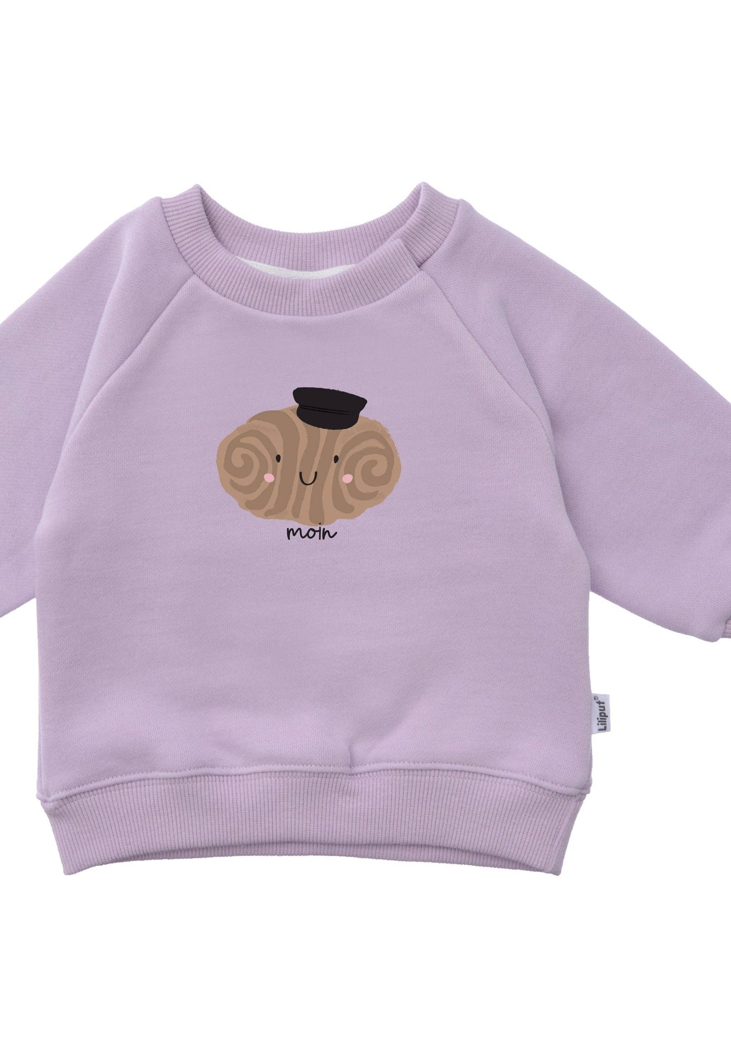 Lilliput Sweatshirt in flieder mit Print "Franzbrötchen"