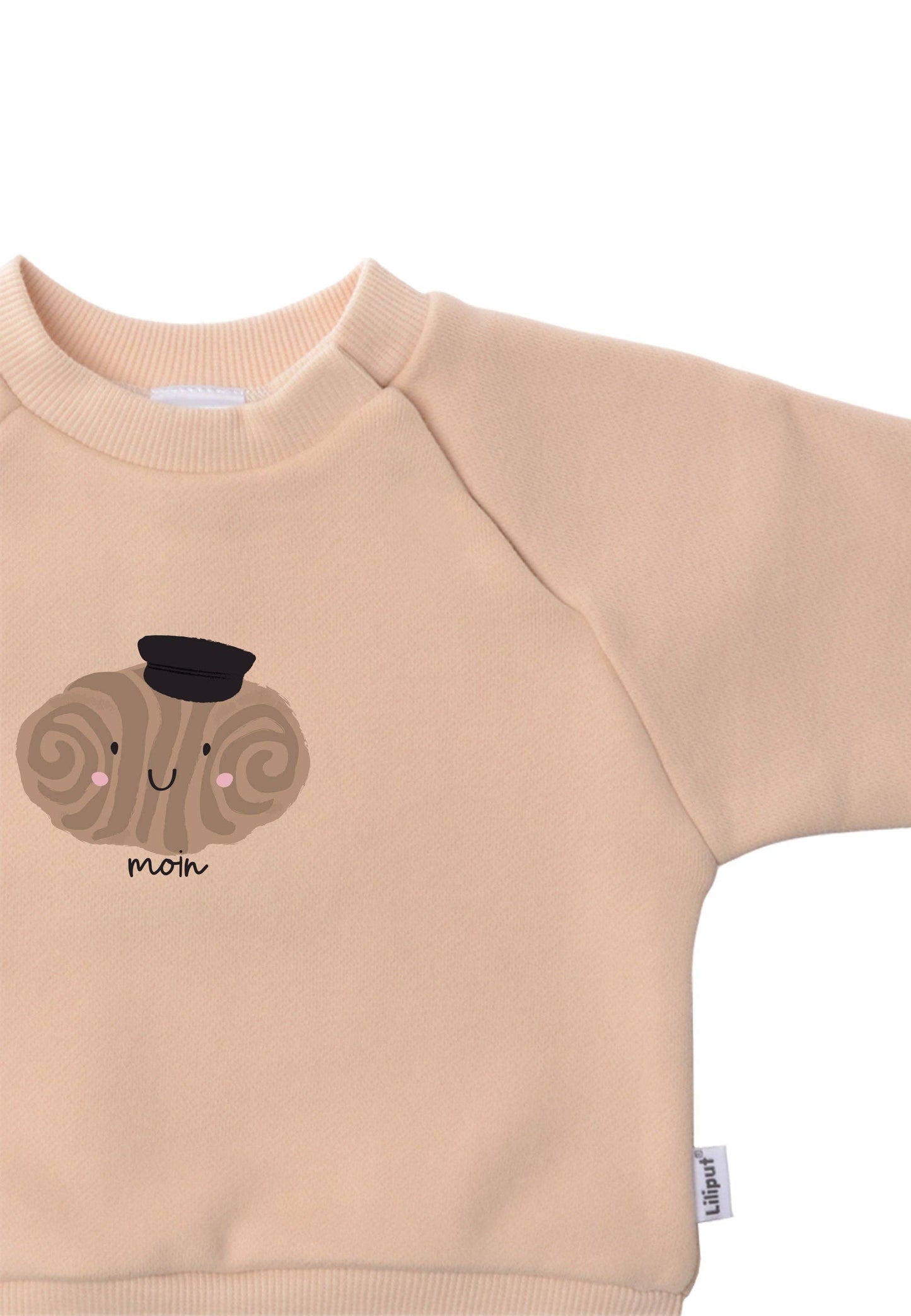 Lilliput Sweatshirt in beige mit Print Franzbrötchen