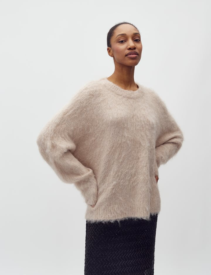 mbym Gillis Wollpullover - Light Beige
