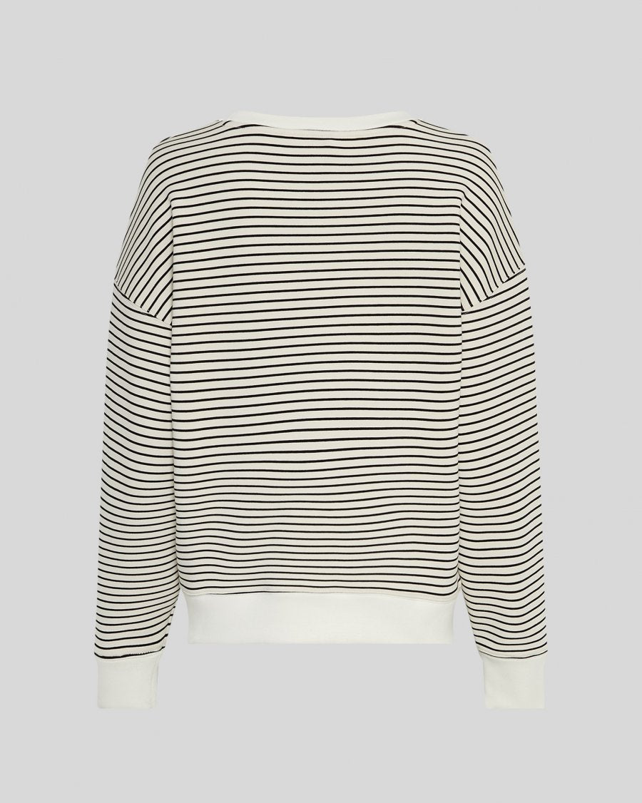 MSCH Ima Sweatshirt - Oatmeal / Black Gestreift