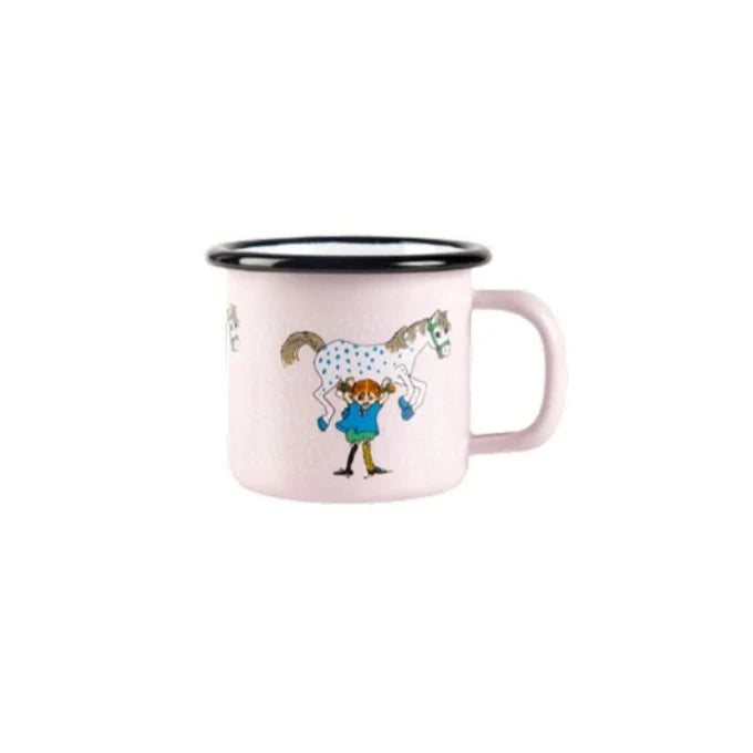 Muurla Emaille-Becher Pippi Langstrumpf & das Pferd - 150ml