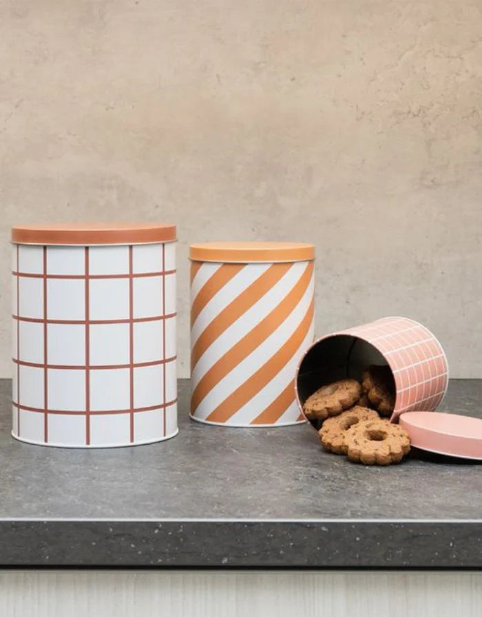 Muurla Aufbewahrungsdosen 3er Set Pink / Amber / Brown
