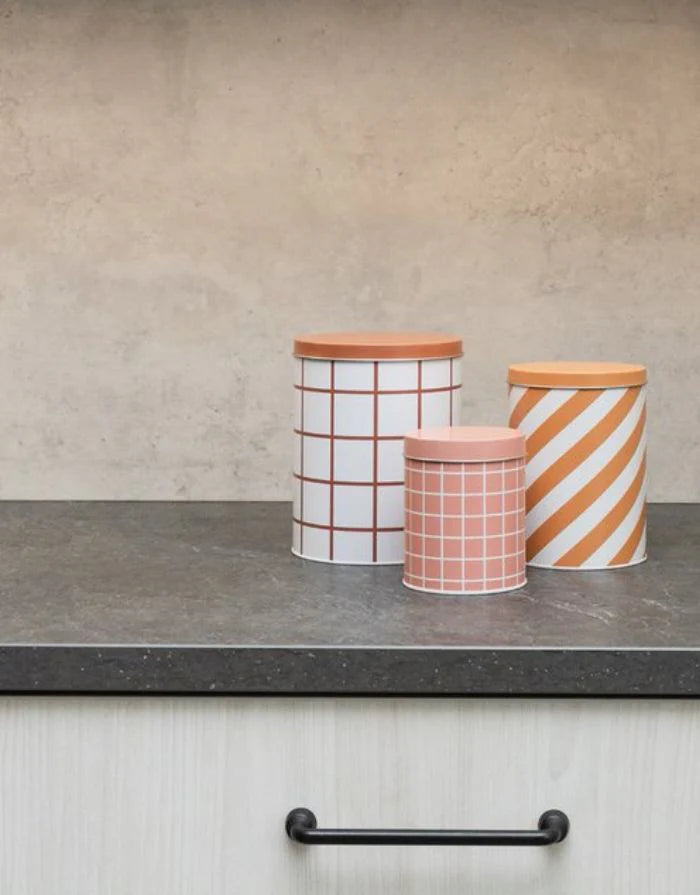 Muurla Aufbewahrungsdosen 3er Set Pink / Amber / Brown