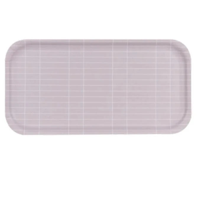 Muurla Check & Stripes Tablett Beige / Rosa