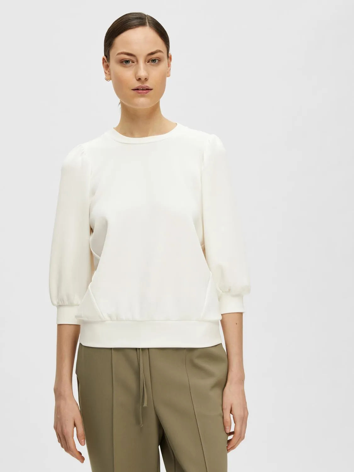 Selected Femme Tenny Sweatshirt - Snow White