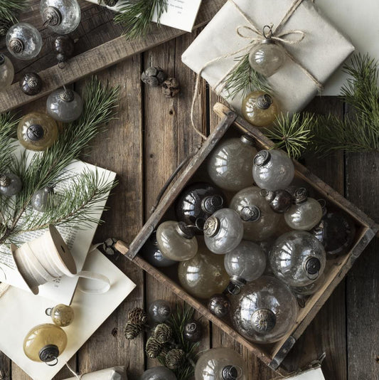 Ib Laursen Mini-Weihnachtsbaumkugel - Grau