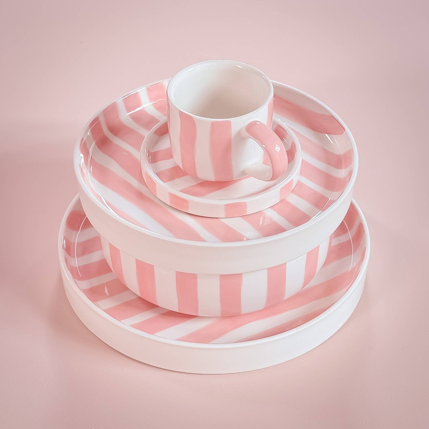 Becher Stripes - incanto rose