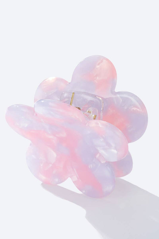 Mini-Haarclip in Blumenform, 4 cm, Modell YH50: Lilas / Synthetisch