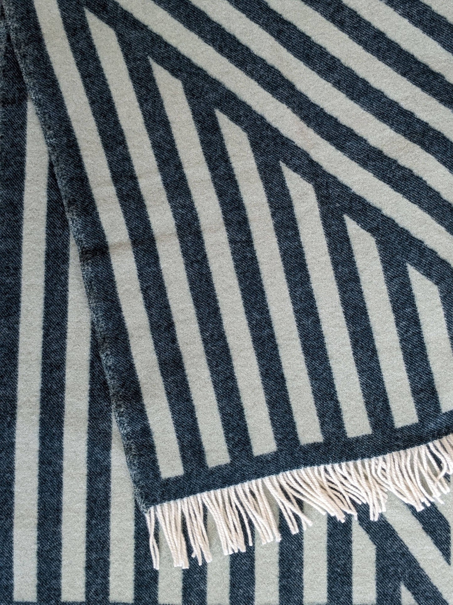 Wolldecke FRANK petrol / sage