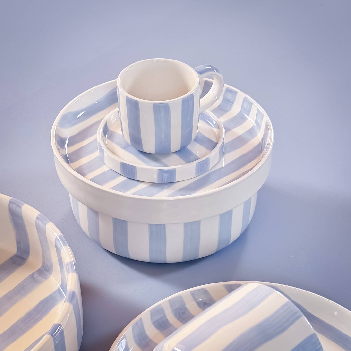 Becher Stripes - morning azzurro